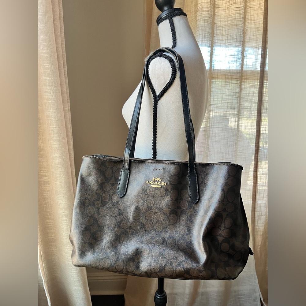 Coach Tote Bag Large Avenue Carryall In Signature Canvas